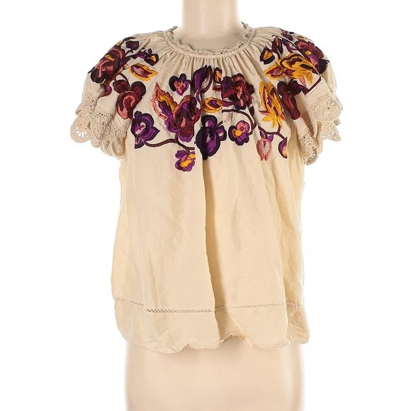 Ulla Johnson RUMI Embroidered Floral Crochet Top 0 - Picture 8 of 9